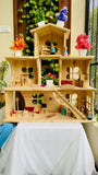Wooden Doll House- Multi Arrangement 3 Storied Play Set