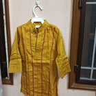 LES PETITS Yellow Kurta with Pyjama and Short Koti - PyaraBaby