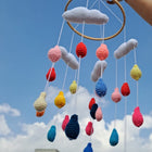 Crochet cradle hanging /cot mobile with bells