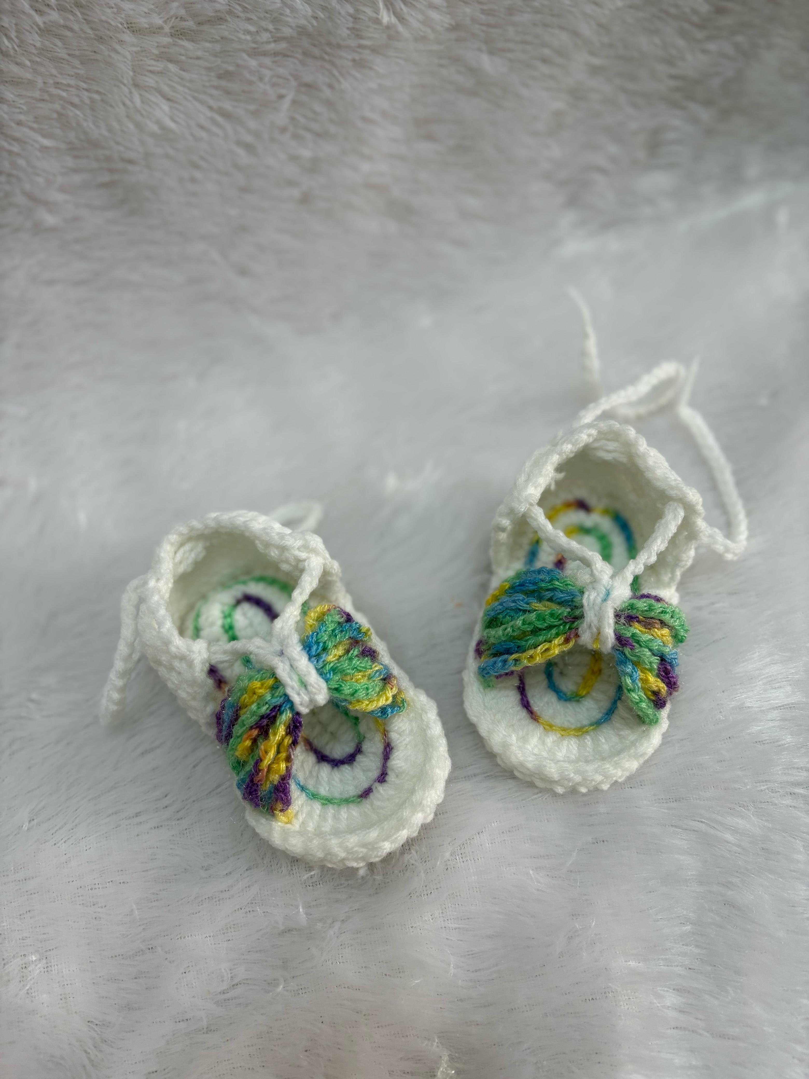 Handmade Crochet Customizable Sandals for Baby Girl