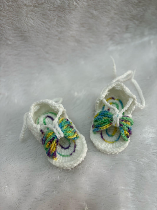 Handmade Crochet Customizable Sandals for Baby Girl