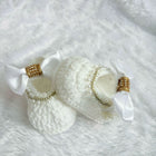 Crochet baby girl booties/ Crochet handmade baby shoes