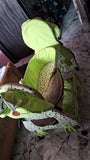 BABYHUG Froggy Print Cradle With Mosquito Net And Swing Lock function - Green Storage Basket, Wheels with Lock
