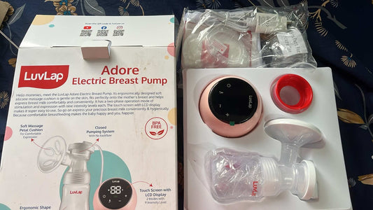 LUVLAP electric breast pump – gentle, efficient, and portable support for hassle-free breastfeeding.

