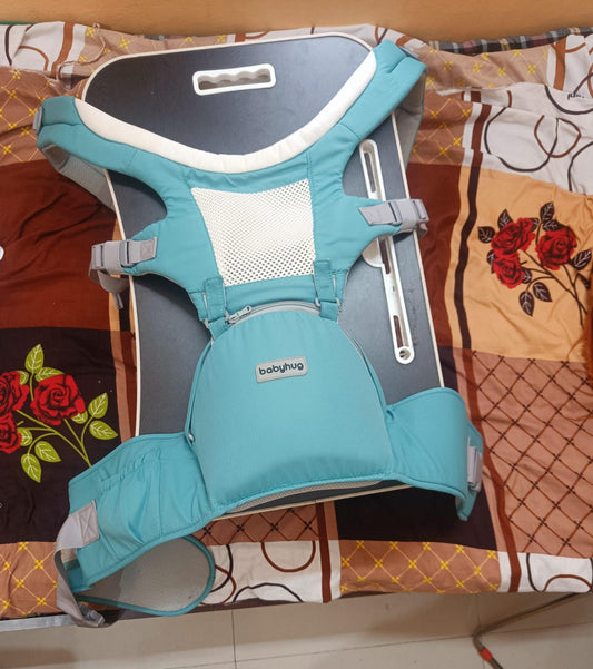 Babyhug 5‑in‑1 hip seat baby carrier – ergonomic, comfy, and versatile support for parents and growing babies.

