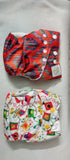 Combo of 2 SUPER BOTTOMS Uno Freesize Premium Cloth Diaper for Babies (3m-3y) + Organic Cotton Pad  Free Size