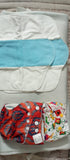 Combo of 2 SUPER BOTTOMS Uno Freesize Premium Cloth Diaper for Babies (3m-3y) + Organic Cotton Pad  Free Size