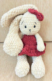 Crochet handmade long ear bunny soft toy