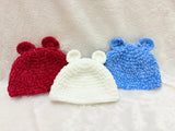 Crochet baby beanie and bootie set
