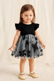 Girls Butterfly Net Party Dress with Bow