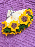 Crochet Sunflower Blanket or Table Mat – Handmade, Soft & Beautiful