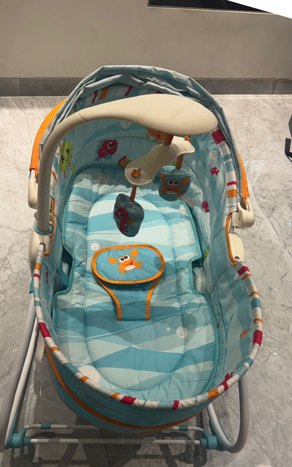 MASTELA 5 in 1 Baby Bassinet Rocker Rocking/ Napper/ Bounce, Chair with Removable Baby Bassinet