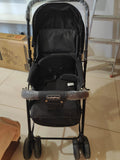 BABYHUG Symphony Stroller/Pram With Reversible Handle & Mosquito Net-Black