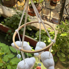 Crochet cradle hanging /cot mobile with bells
