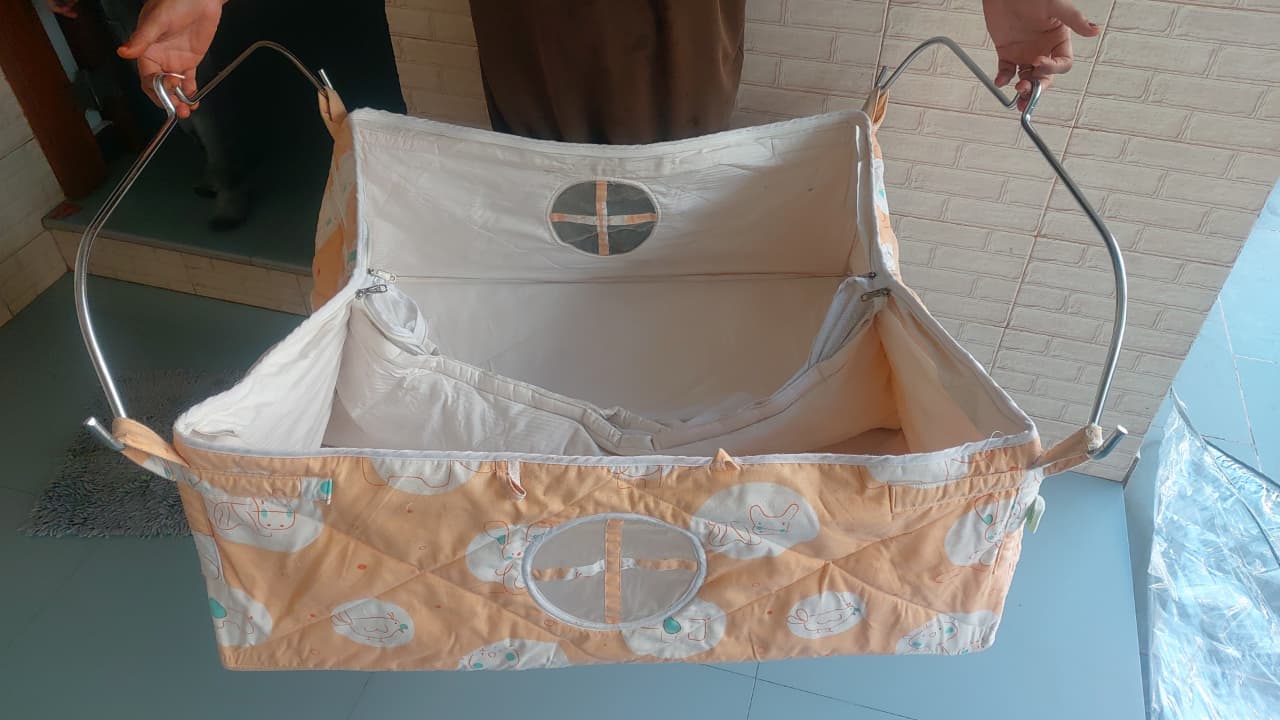 Twins khoya /Foldable Cradle With Square Hammock -