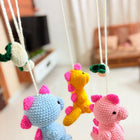 Crochet cradle hanging /cot mobile with bells
