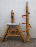 Malaysian Teak Wood Cradle, Dimensions: L53×W32×H42 Inches