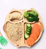 Bamboo Plate with suction