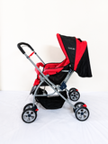 LuvLap Baby Stroller Foldable Travel Pram Reclining Seat 5 Point Harness