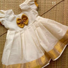 Traditional Kerala Style Frock/Dress for Kids - Beautifully Crafted Ethnic Wear for Girls, Ideal for Festive Celebrations.