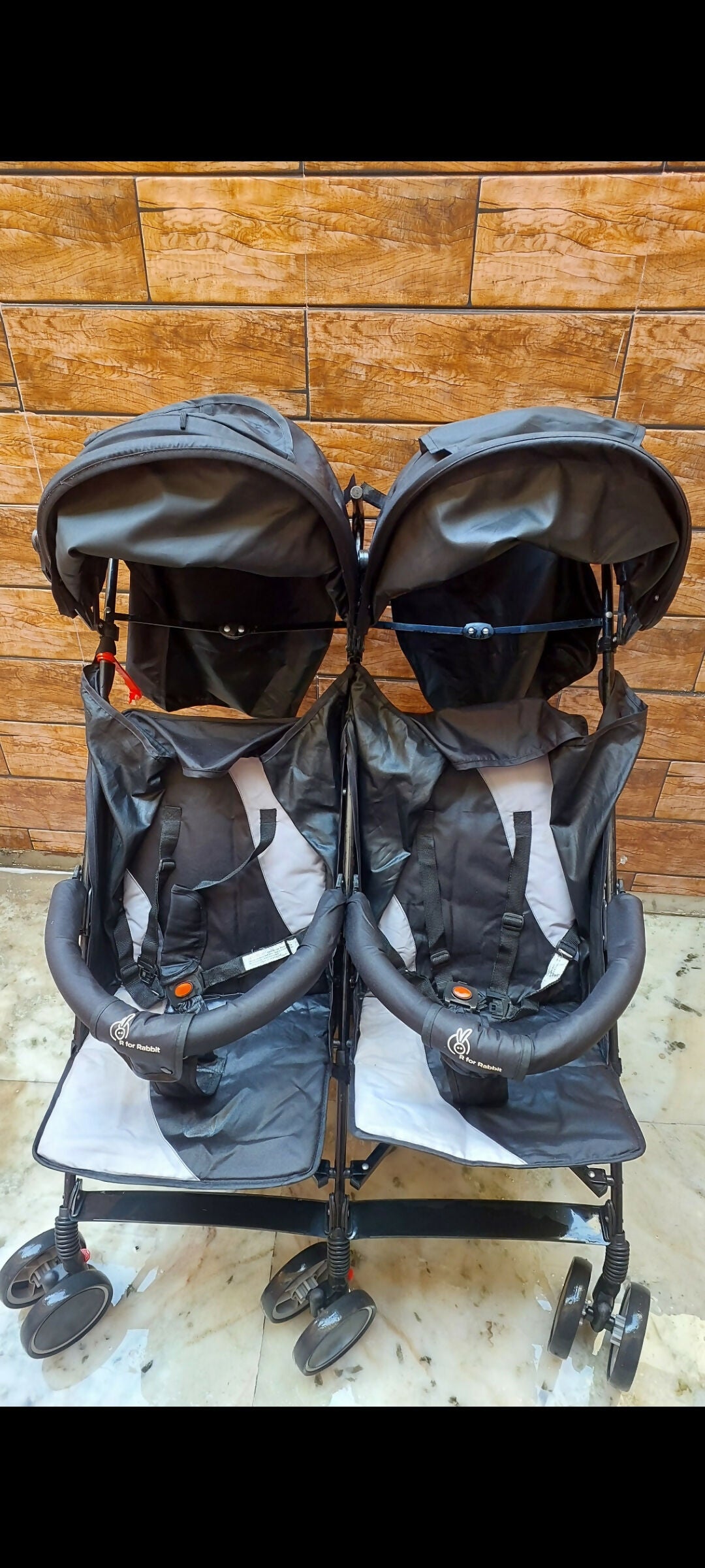 R FOR RABBIT  Twin Pram Stroller