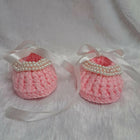 Crochet baby girl booties