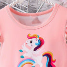 Unicorn Theme Net Partywear Dress/Frock