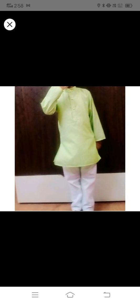 Keep your child stylish and comfortable with this soft, pure cotton kurta pajama, perfect for any occasion!