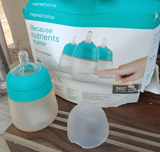 Discover the future of baby feeding with NANOBÉBÉ Feeding Bottles, designed to mimic the breast shape for a natural feeding experience.