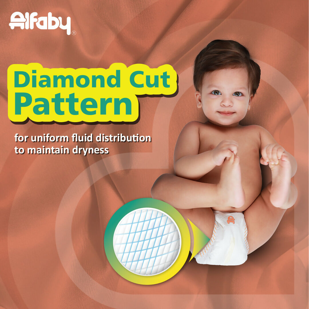 ALFABY Baby Diapers | comfy pants - L Size (62 Pieces)