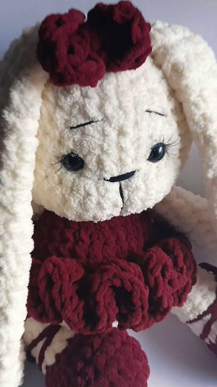 Handmade Crochet Bunny Plushie – Soft, Safe & Adorable Toy for Babies and Kids