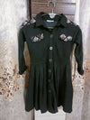Black Velvet Dress for Baby Girl with Sequins