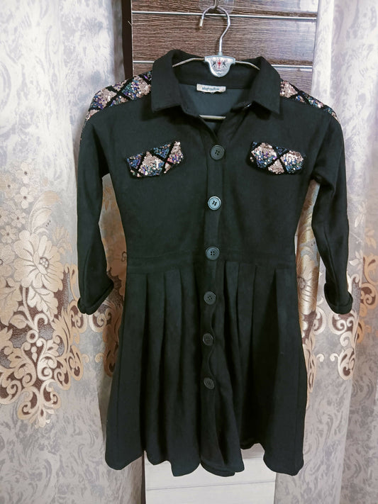  Black Velvet Dress for Baby Girl – Elegant & Stylish!
