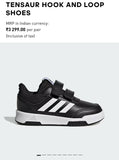 ADIDAS Shoes Size 5 UK - Tensaur Hook & Loop Shoes - PyaraBaby