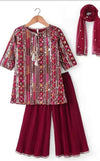 BABYHUG Kurti Plazo Set With Dupatta