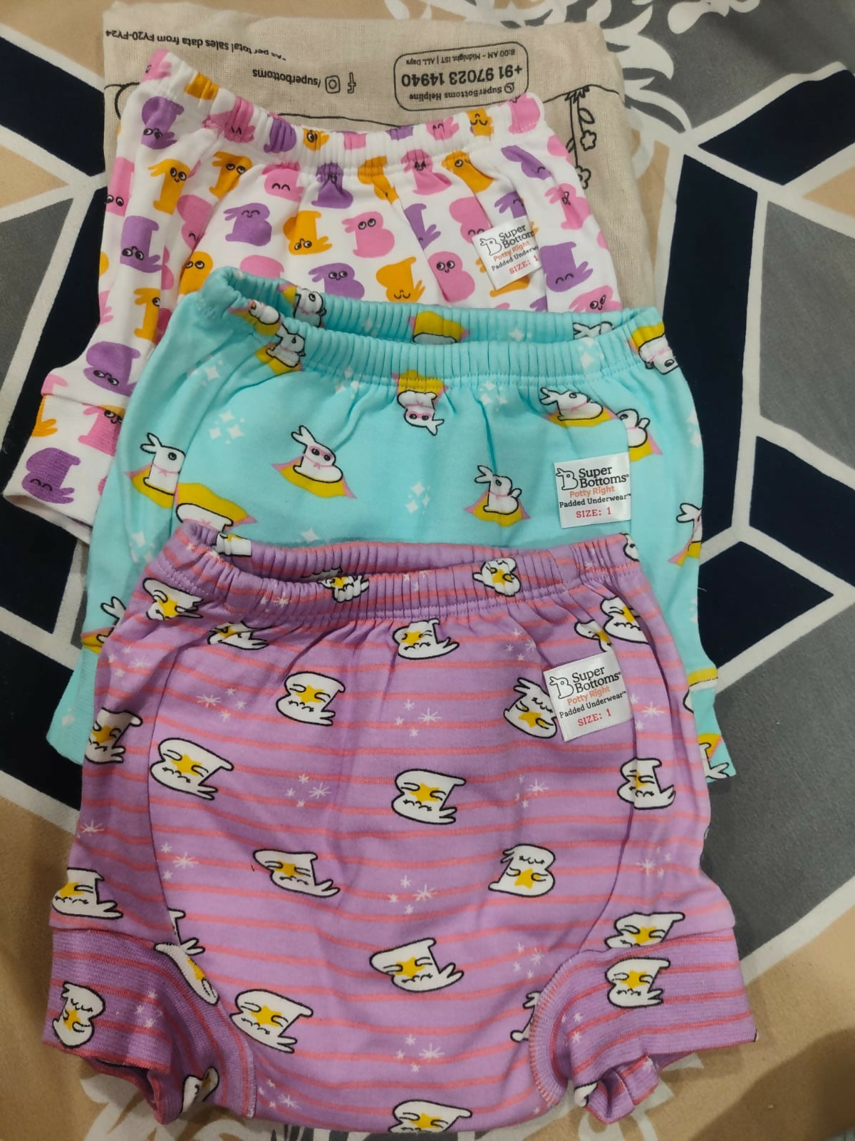 SUPERBOTTOMS Padded Potty Training Underwear (Pack of 3)