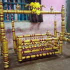 Wooden Balmukut Traditional Cradle With Parna, Dimensions: 26W×40H in Inch - PyaraBaby