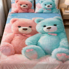 Bedding set with pink and blue teddy bears