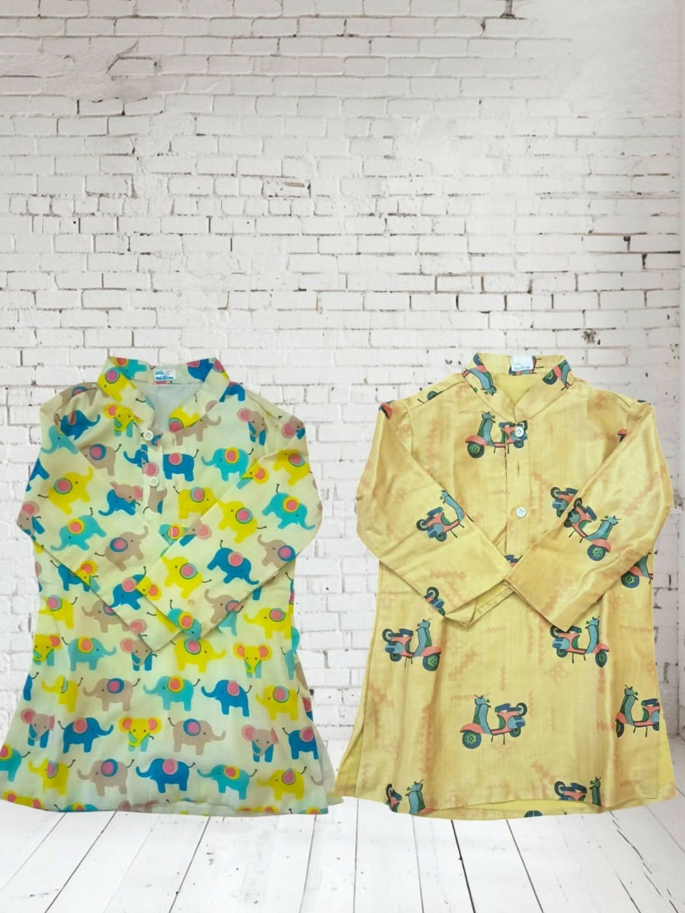 Set Of Two Ethnic Kurtas For Boys