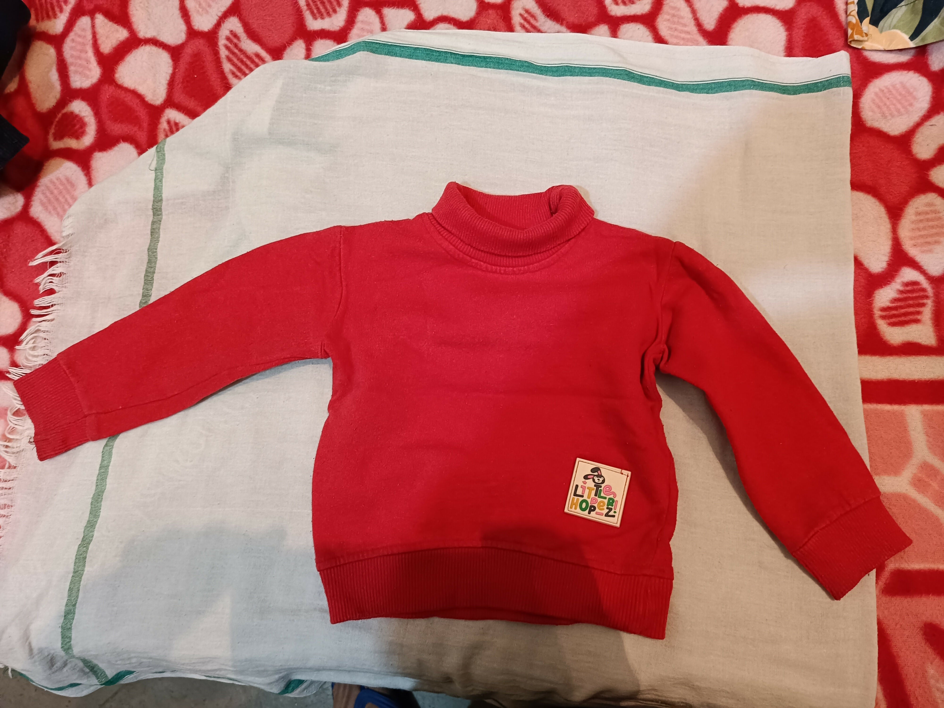 Kid's winter wear turtle neck cotton tshirt