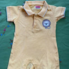 BABYHUG 100% Cotton Knit Half Sleeves Romper Animal Print - Yellow & Red - Set of 02 - PyaraBaby