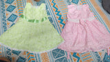 Dress your little princess in enchanting style with our Pink and Green Frock/Dress collection, perfect for every magical moment!