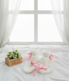 Crochet baby booties and mittens set