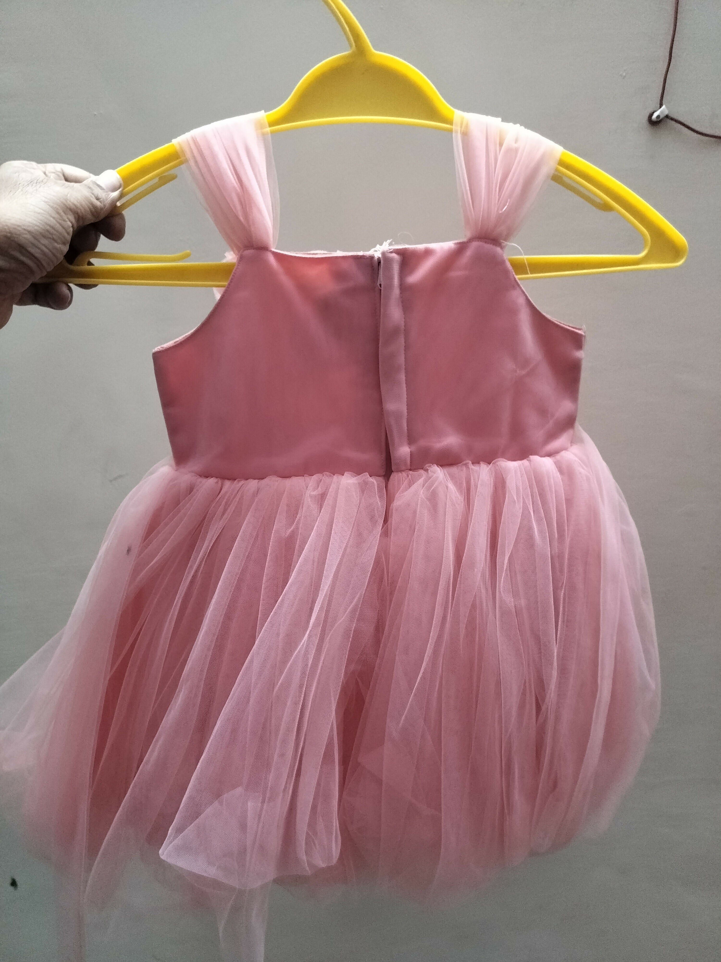 Pink Party Wear Frock For  Baby Girl