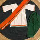 Kurti, Pant and Dupatta Set for Girls in the National Flag- Tricolour independence/Republic  day dress Colour
