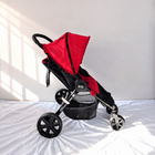 Britax Pathway Stroller Red Black Full Recline Rain Cover Storage Basket B180