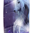 Towel with a unicorn design on a purple background