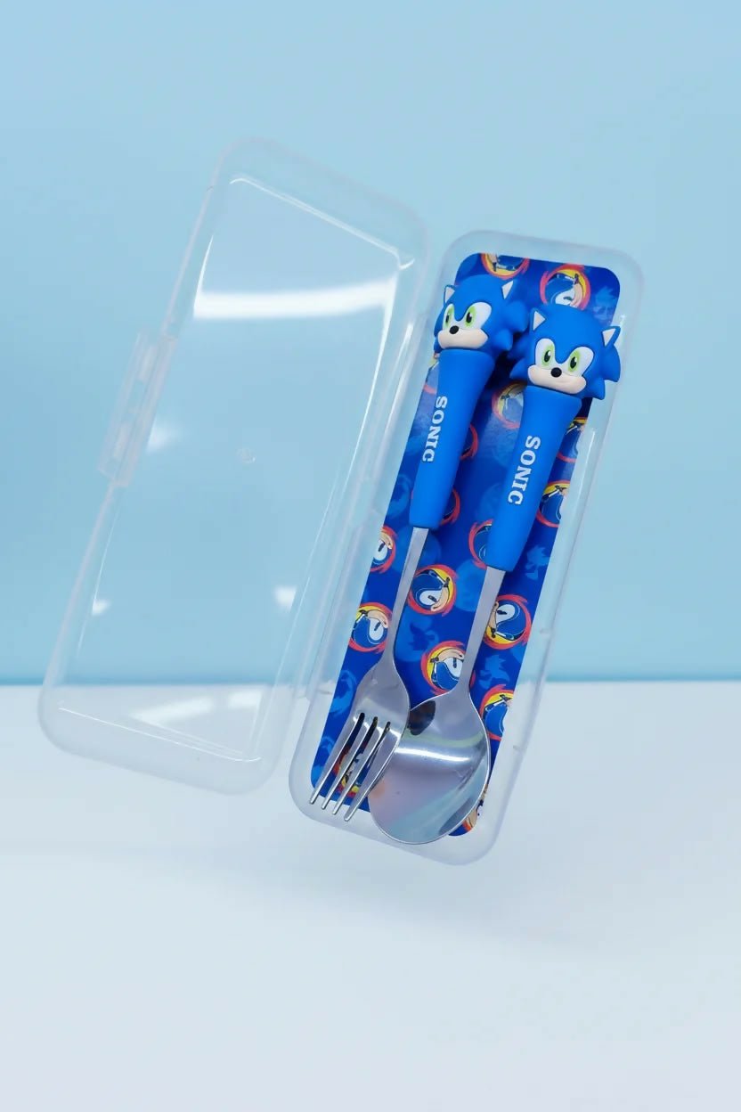 Kids insulated stainless steel cutlery set with child-friendly utensils, durable construction, easy-grip handles, and a portable storage case for school, travel, and everyday meals.