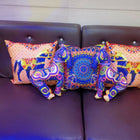 Colorful elephant-patterned cushions 