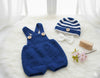 Crochet christmas baby romper, beanie and bow set